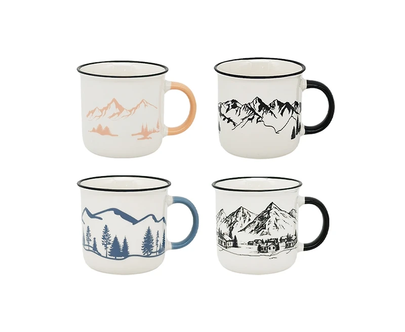 Mountains Set of 4 Mugs