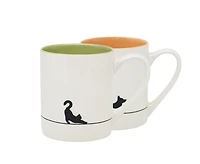 Playful Silhouette Set of 4 Mugs