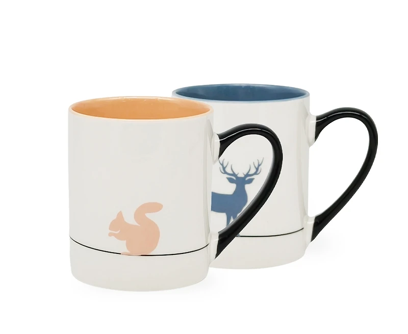 Wildlife Silhouette Mug Set of 4
