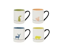 Wildlife Silhouette Mug Set of 4