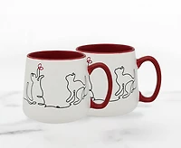 Les Chats Set of 2 Mugs