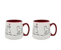 Les Chats Set of 2 Mugs