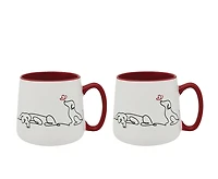 Les Chiens Set of 2 Mugs