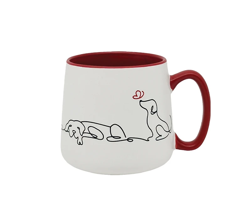 Les Chiens Set of 2 Mugs