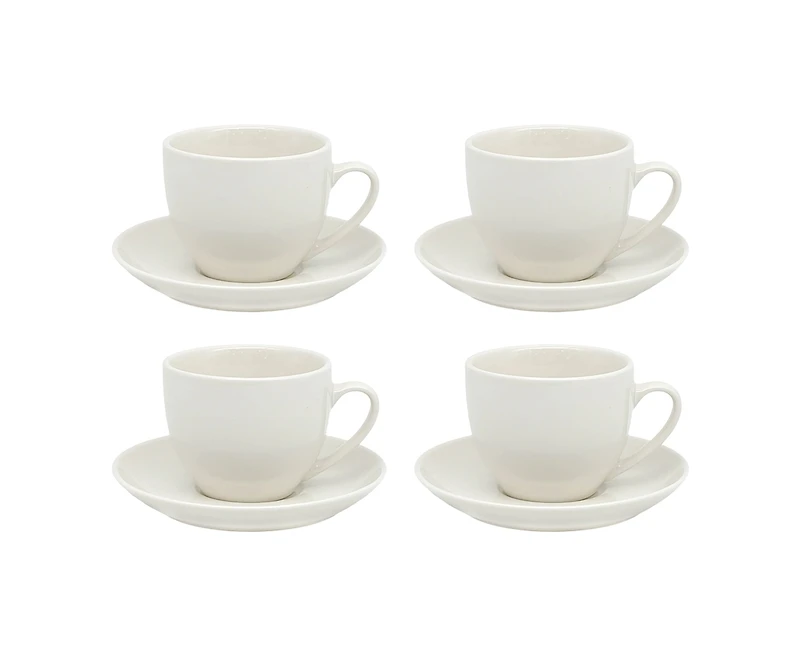 The Oaks Set of 4 White Espresso Cups
