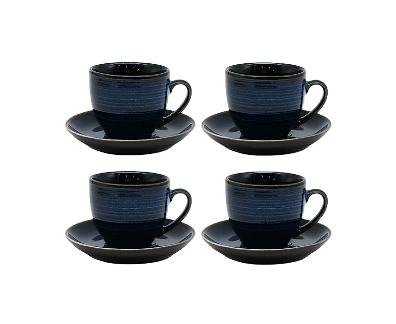 Ensemble Les Chênes – 4 tasses à espresso, bleu