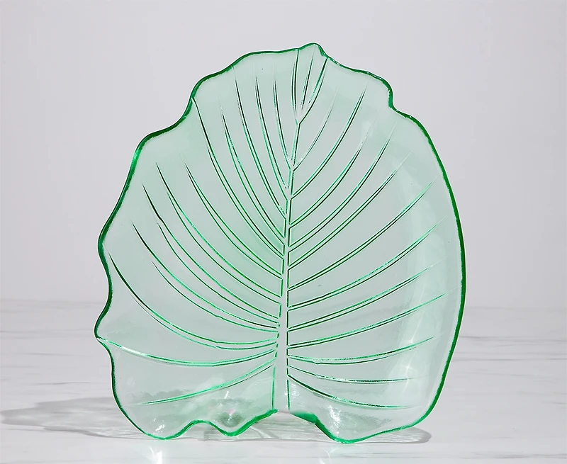 Assiette Pfeiffer à grand motif de feuille