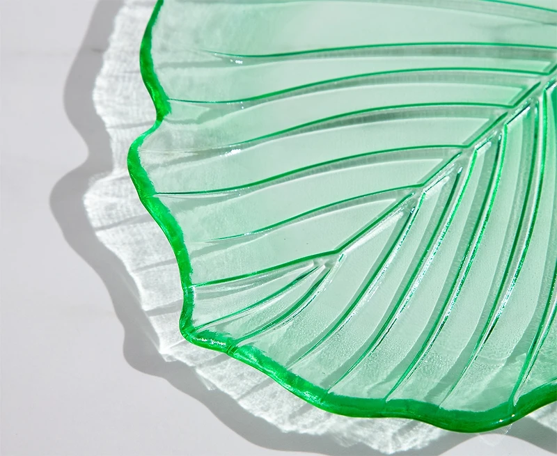 Assiette Pfeiffer à grand motif de feuille