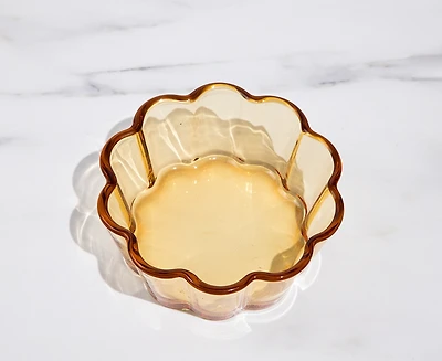 Amber Vintage Flower Bowl