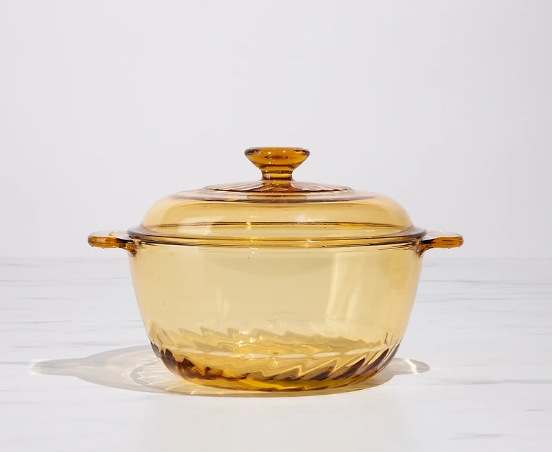 Petit pot ambre rétro
