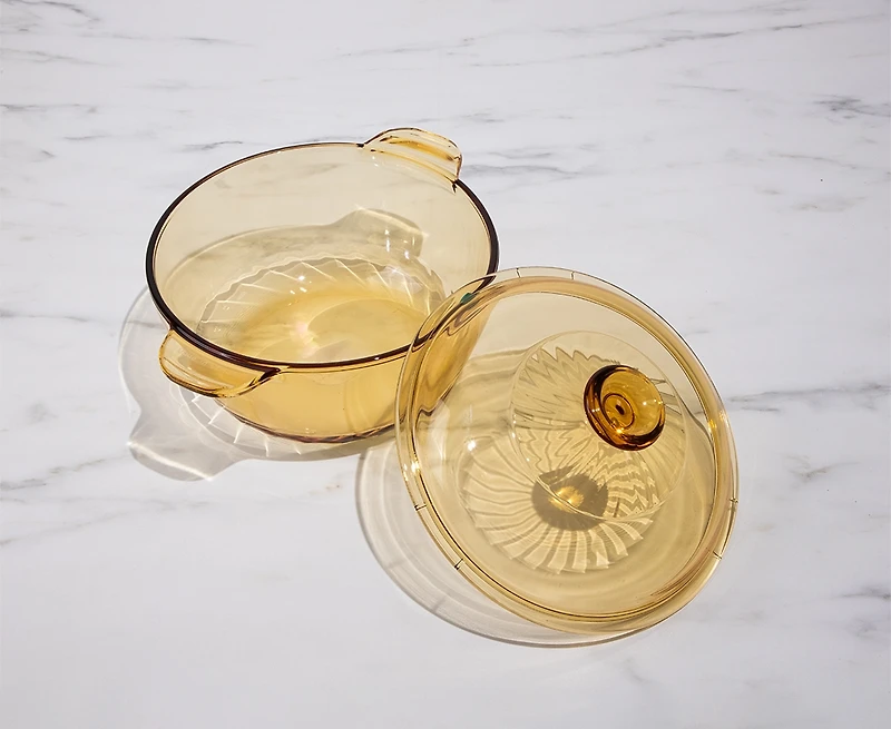 Petit pot ambre rétro