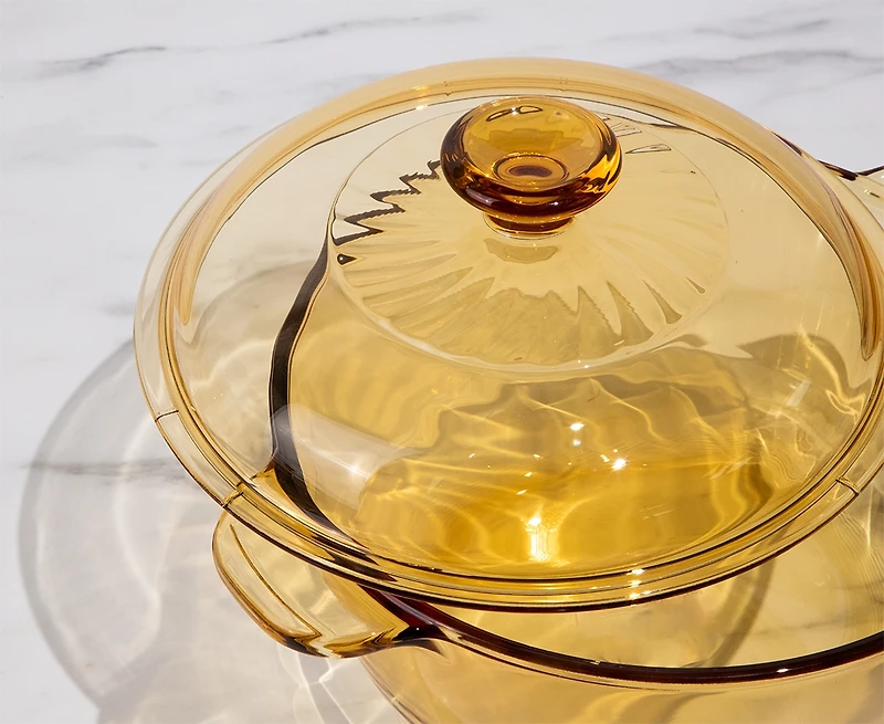 Petit pot ambre rétro