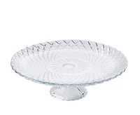 Stokes Eclat Diamond Cut Glass Cake Stand