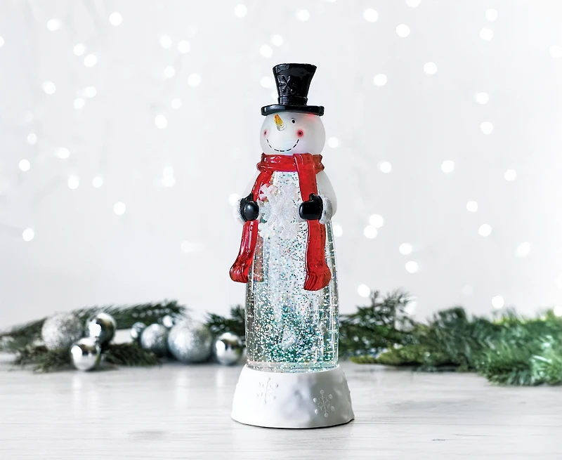 Lantern Water Globe, LED Stand-up Snowman