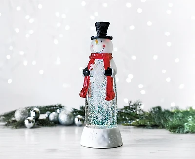 Lantern Water Globe, LED Stand-up Snowman