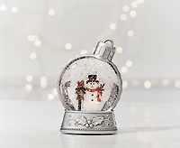 Snowman LED Water Globe Ornament 