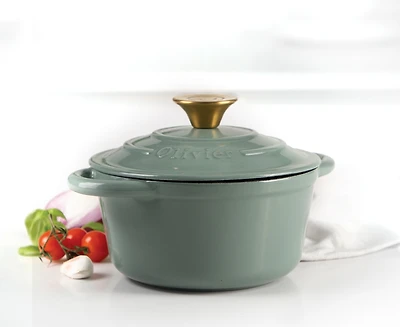 Remy Olivier Jasper Casserole en fonte avec couvercle, 1.8 L