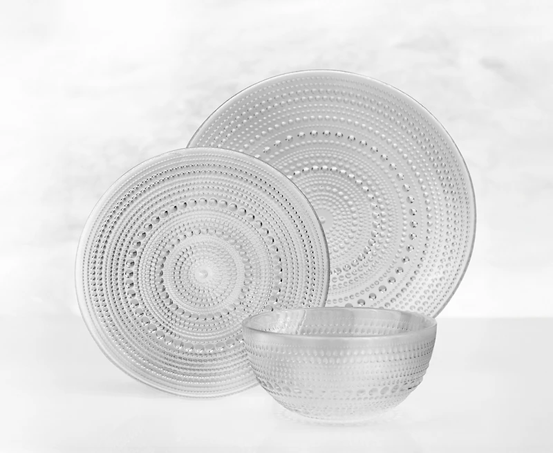 Ensemble de vaisselle en verre de 12 pièces Venus 