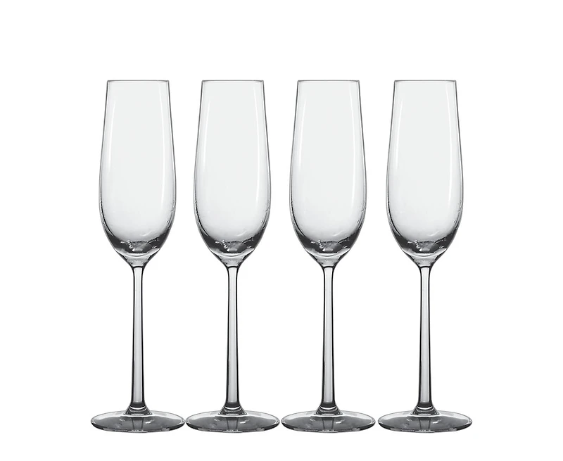 Vetro 4-Piece Flute Glass Set, 250 ml