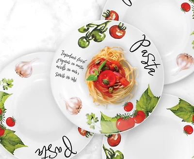 Pomodoro Pasta Bowl Set of 4, 10.5" (bol à pâtes Pomodoro)