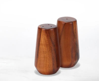 Remy Olivier Acacia Wood Salt & Pepper Shakers, 5"
