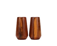 Remy Olivier Acacia Wood Salt & Pepper Shakers, 5"