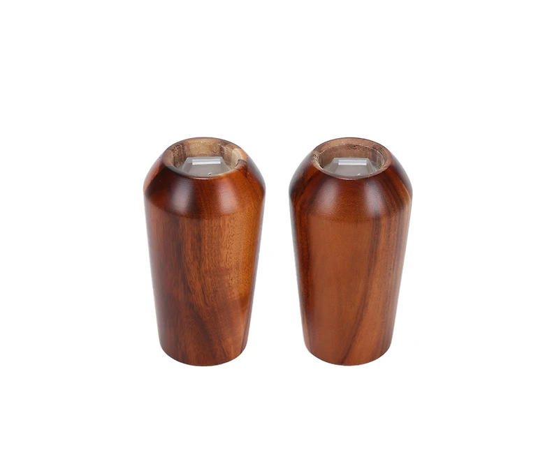 Remy Olivier Acacia Wood Salt & Pepper Shakers, 5"