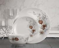 Service de vaisselle 12 pièces en pin d'hiver