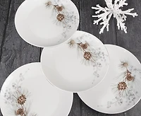 Assiettes à dessert en pin d'hiver Lot de 4, 7.5"