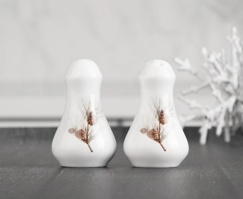 Winter Pine Salt & Pepper Shakers