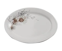 Winter Pine Oval Plate 14"