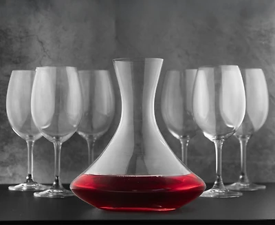 thinkkitchen Forum S/7 Decanter + 6 Wine Glasses