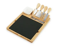 Normandy Bamboo Slate Cheese Board with Bowls and Knives