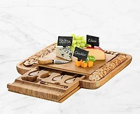 Normandy Bamboo Cheese Board with Knives