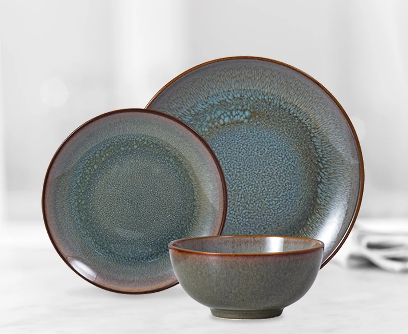 Service de vaisselle en porcelaine 12 pièces Marni, Emerald