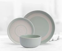 Service de vaisselle Fleurish Grey 12pc