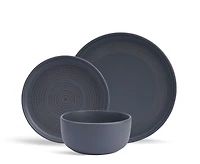 Service de vaisselle Fleurish Charcoal 12 pièces