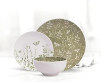 Linea Flora 12-Pc Porcelain Dinnerware Set