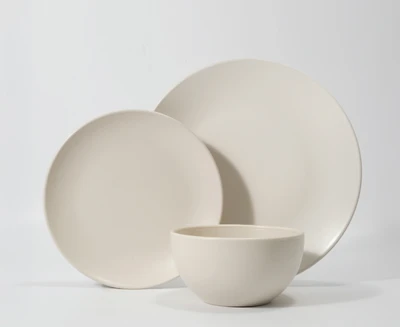12-Pc Metro Matt-Cream Dinner Set