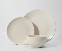 12-Pc Ensemble de vaisselle Metro Matt-Crème