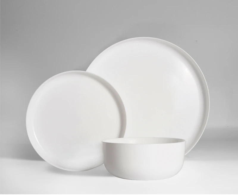 Service de vaisselle Naturella 12 morceaux, blanc