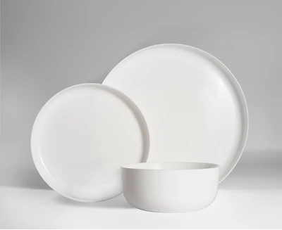 Service de vaisselle Naturella 12 morceaux, blanc