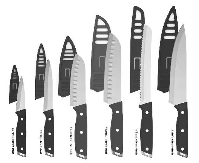 thinkkitchen Spectrum 6-Piece Knife Set with Sheath