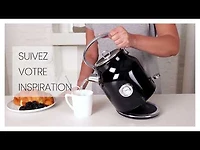 Bouilloire électrique Rétro thinkkitchen 1,7 L, noir