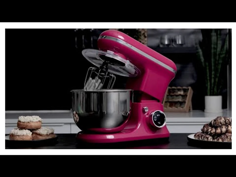 Batteur sur socle numérique Digimix thinkkitchen, fuschia, 650 W