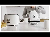 Bouilloire électrique Rétro thinkkitchen, 1,7 L, blanc