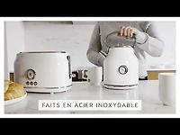 Bouilloire électrique Rétro thinkkitchen, 1,7 L, blanc