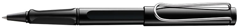 Stylo bille roulante Lamy , série Safari Noir Clip Chrome