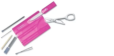 Carte multifonction Victorinox, série SwissCards Rose translucide