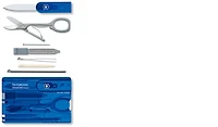 Carte multifonction Victorinox, série SwissCards Bleu translucide